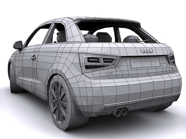 audi car 3d model - Audi A1 (2011) by Swan3DStudios